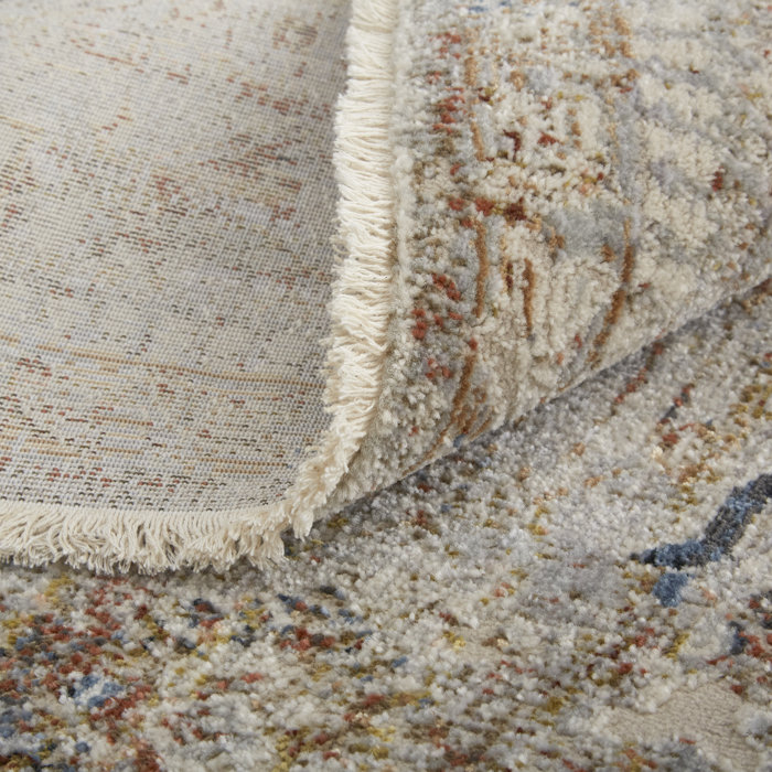 Langley Street Benedetto Gray/Blue/Brown Rug Wayfair